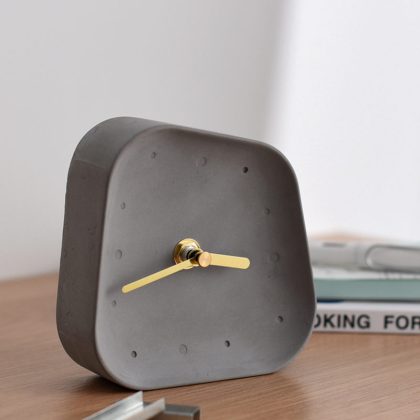Nordic Home Decoration Geometry Shaped Cement Table Clock